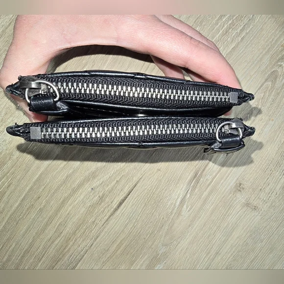 Kurt Geiger London Quilted Leather Wallet Black Zip Card Holder Kensington Style - Picture 7 of 11